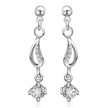 silver plated earrings insets Ruby stud brinco wedding decoration 24 ELY
