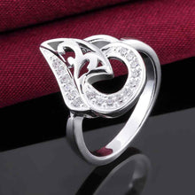 silver plated engagement ring sheep head anel de ouro jewelry 51 ELY