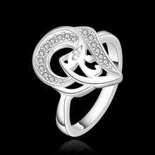 silver plated engagement ring sheep head anel de ouro jewelry 51 ELY