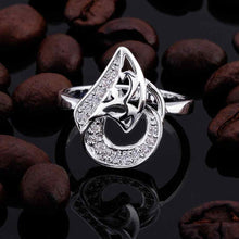 silver plated engagement ring sheep head anel de ouro jewelry 51 ELY
