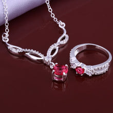silver plated jewelry sets red month R+E+N african jewelry set bijoux femme 51 ELY