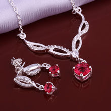 silver plated jewelry sets red month R+E+N african jewelry set bijoux femme 51 ELY
