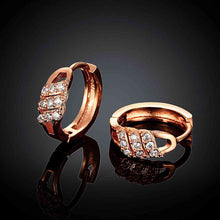 18K Gold Plating earrings insets crystal clip cufflinks jewellery 322 ELY
