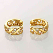 18K Gold Plating earrings insets crystal clip cufflinks jewellery 322 ELY
