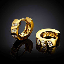 18K Gold Plating earrings insets crystal clip cufflinks jewellery 322 ELY