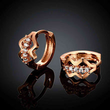 18K Gold Plating earrings insets crystal clip cufflinks jewellery 322 ELY