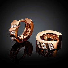 18K Gold Plating earrings insets crystal clip cufflinks jewellery 322 ELY