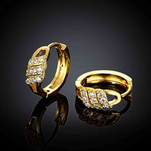 18K Gold Plating earrings insets crystal clip cufflinks jewellery 322 ELY