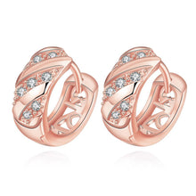 18K Gold Plating earrings insets crystal clip cufflinks jewellery 322 ELY