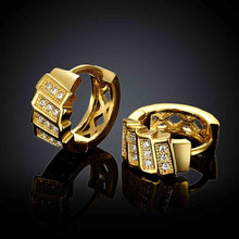 18K Gold Plating earrings insets crystal clip cufflinks jewellery 322 ELY