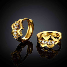 18K Gold Plating earrings insets crystal clip cufflinks jewellery 322 ELY
