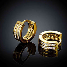 18K Gold Plating earrings insets crystal clip cufflinks jewellery 322 ELY