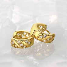18K Gold Plating earrings insets crystal clip cufflinks jewellery 322 ELY