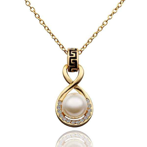 18K Gold Plating women necklace Double circle bead tattoo choker jewelry 62 ELY