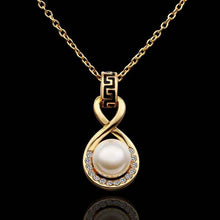 18K Gold Plating women necklace Double circle bead tattoo choker jewelry 62 ELY