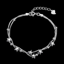 925 sterling silver bracelets five-pointed star pulsera love STVH 57 ELY