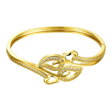 Austrian Crystal bangles Large flower phase Women Wedding Bracelet horloge HBZ 9 ELY