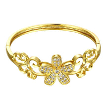 Austrian Crystal bangles Large flower phase Women Wedding Bracelet horloge HBZ 9 ELY