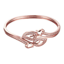 Austrian Crystal bangles Large flower phase Women Wedding Bracelet horloge HBZ 9 ELY