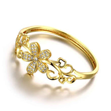 Austrian Crystal bangles Large flower phase Women Wedding Bracelet horloge HBZ 9 ELY