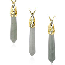 Quartz Crystal pendant necklace Prismatic tip patek Personalized29 ELY