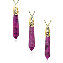 Quartz Crystal pendant necklace Prismatic tip patek Personalized29 ELY