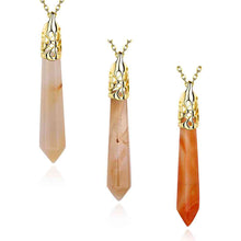 Quartz Crystal pendant necklace Prismatic tip patek Personalized29 ELY