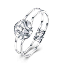 silver bangles Big and small heart women pulseras jewelry HBB 32 ELY