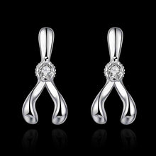 silver earing People crystal drop brincos jewelry display 385 ELY