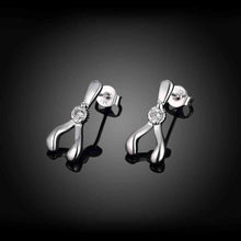 silver earing People crystal drop brincos jewelry display 385 ELY