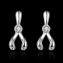 silver earing People crystal drop brincos jewelry display 385 ELY