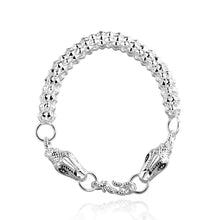 silver plated charm bracelet Snake chain men bracelet charms355 ELY