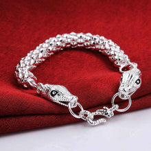 silver plated charm bracelet Snake chain men bracelet charms355 ELY