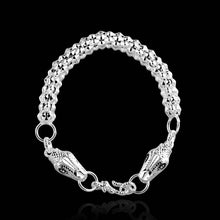 silver plated charm bracelet Snake chain men bracelet charms355 ELY