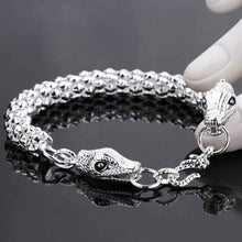 silver plated charm bracelet Snake chain men bracelet charms355 ELY