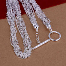 silver plated necklaces 1 Line TO collar fine jewelry142 ELY