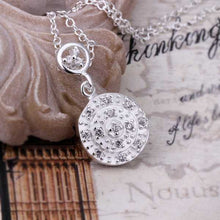 silver plated pendant necklace Circle Round Crystal tattoo choker ruby jewelry172 ELY