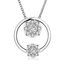 silver plated pendant necklace Circle Round Crystal tattoo choker ruby jewelry172 ELY