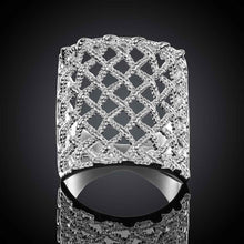 silver plated wedding rings Fishnet anillos bear 543 ELY