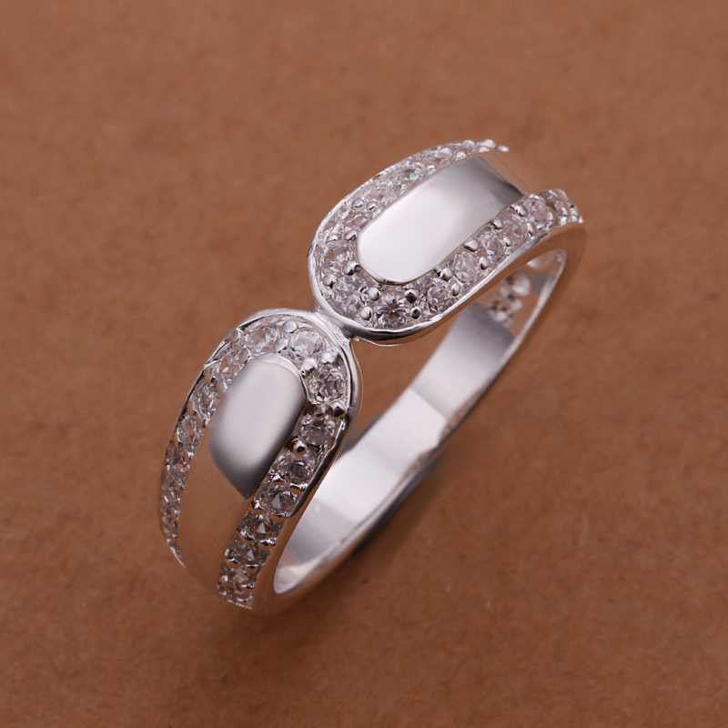 silver plated wedding rings Insets Belt ring men jewelry 78 ELY