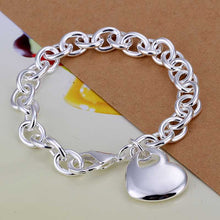 silver bracelet men Heart Center bracelete wedding decoration273 ELY