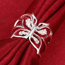 silver engagement ring Inlay Butterfly anel de ouro diy 96 ELY