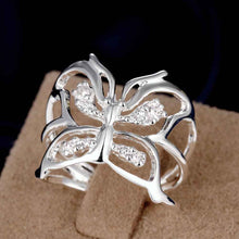 silver engagement ring Inlay Butterfly anel de ouro diy 96 ELY