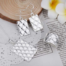 silver jewelry sets Square Bangle&Earring african jewelry set18 ELY