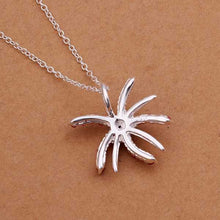 silver plated pendants Inlaid Stone Starfish tenis masculino jewerly accessories211 ELY