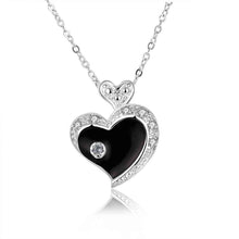 silver plated women necklace Love colar vintage Elegant152 ELY