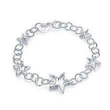 silver pulseras Ten Star friendship bracelets ruby jewelry HBH 14 ELY
