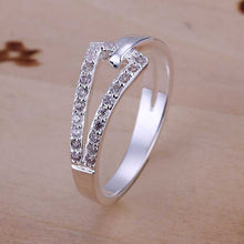 silver wedding rings Insets Two Wire ring men bijouterie 77 ELY