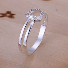silver wedding rings Insets Two Wire ring men bijouterie 77 ELY