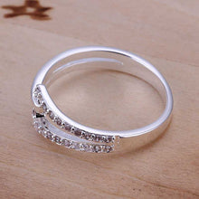 silver wedding rings Insets Two Wire ring men bijouterie 77 ELY